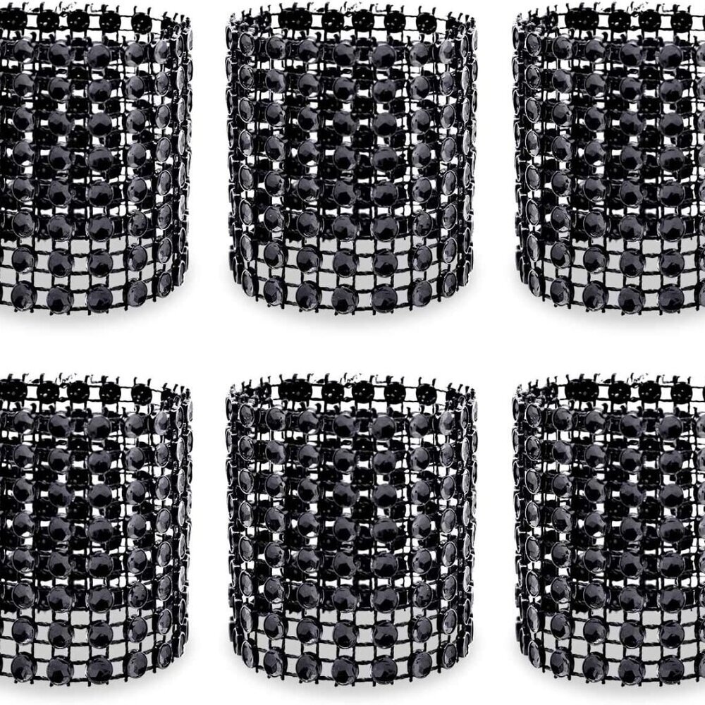 Napkin Rings, Pack of 120 Rhinestone Napkin Rings Diamond Adornment for Place Se